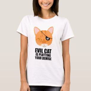 Camiseta O gato mau está traçando sua cessão