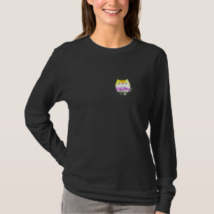 Camiseta O Gato Não Binário Do Orgulho Nb Do Genderqueer Lg