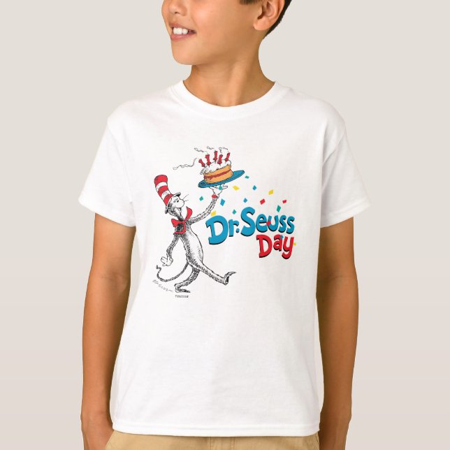 Camiseta O Gato no Chapéu| Dia do Dr. Seuss (Frente)