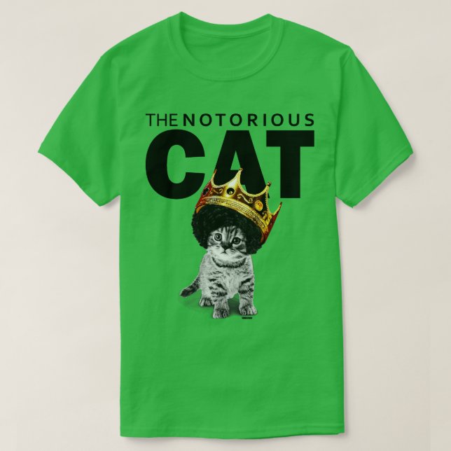 Camiseta O gato notório (Frente do Design)