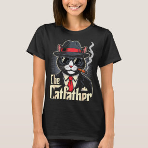 Camiseta O gato pai gato de smoking pai feliz dia dos pais 