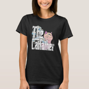 Camiseta O Gato Pai Gatofather Máfia Bigodes Masculino Papa