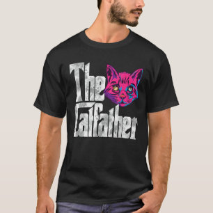 Camiseta O Gato Pai Gatofather Máfia Bigodes Masculino Papa