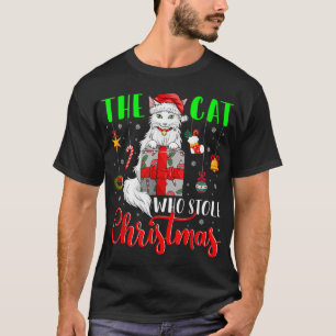 Camiseta O Gato Que Roubou Papais noeis De Natal Engraçados