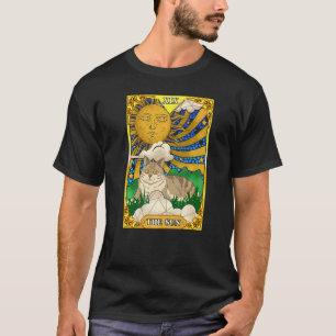 Camiseta O Gato Sol Arcana Cartão de Tarot Místico Wiccano