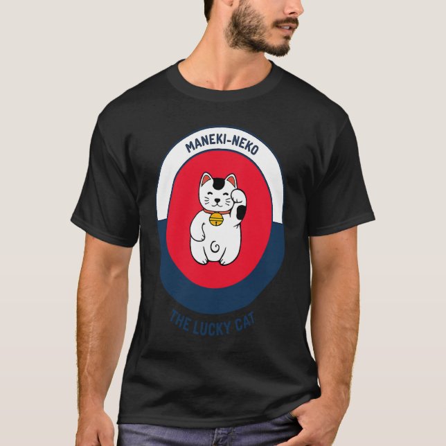 Camiseta O Gato Sortudo Fofo Maneki Neko (Frente)