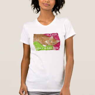 Camiseta O gato Spay & neutraliza a camisola de alças