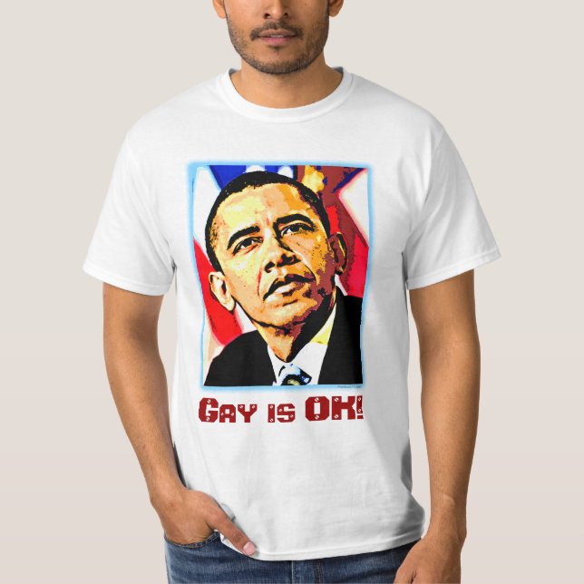 Camiseta O gay de Obama é APROVADO (Frente)