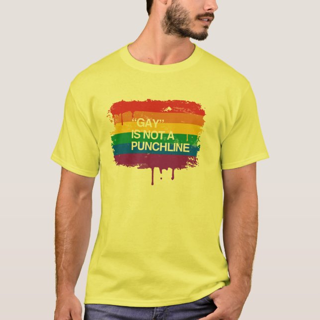 CAMISETA O GAY NÃO É UM PUNCHLINE (Frente)