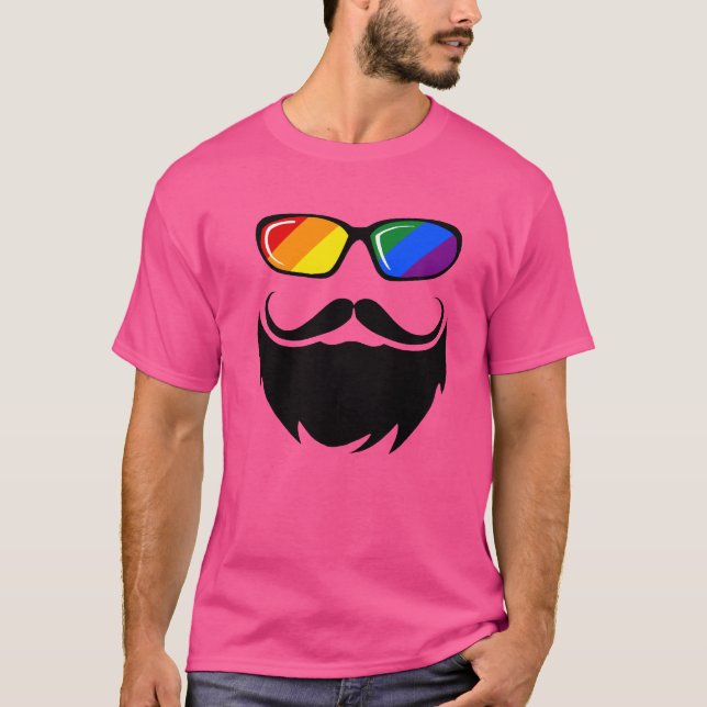 Camiseta O Geek de Urso Arco-Íris LGBT (Frente)