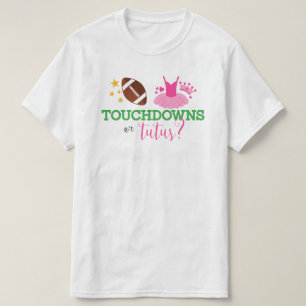 Camiseta O género dos aterragens ou dos tutus revela