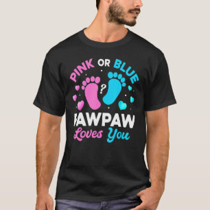 Camiseta O Gênero Revela Bebê Rosa Ou Pawpaw Azul Amores Y