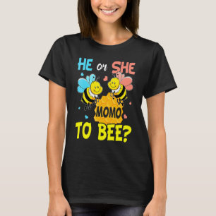 Camiseta O Gênero Revela Ele Ou Ela Momo Para Ser Bebê Anno