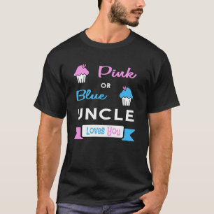 Camiseta O género revela o tio cor-de-rosa ou azul Amor