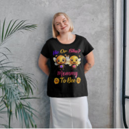 Camiseta O gênero revela que ele ou ela Mamãe para ser