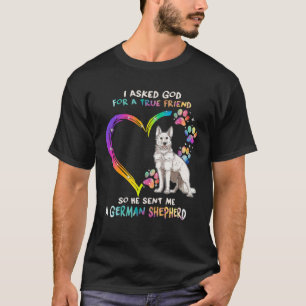 Camiseta O German shepherd Branco É O Meu Melhor Corante De