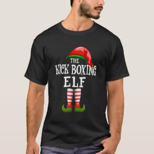 Camiseta O Gif Do Grupo De Xmas Da Família Elf Do Kick Boxi