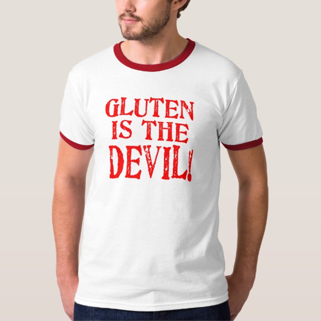 Camiseta O glúten é o diabo (Frente)