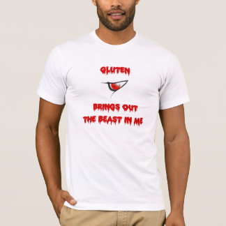 Camiseta O glúten traz para fora o animal em mim