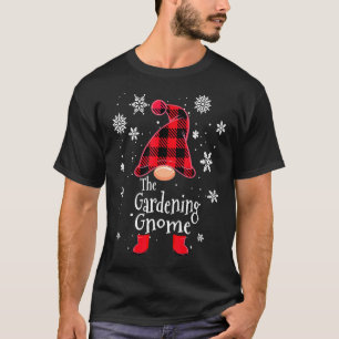 Camiseta O Gnome de Jardim Buffalo Plaid Xmas Pijama Tapete