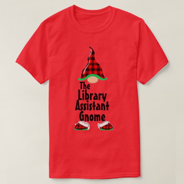 Camiseta O Gnome do Assistente de Biblioteca (Frente do Design)