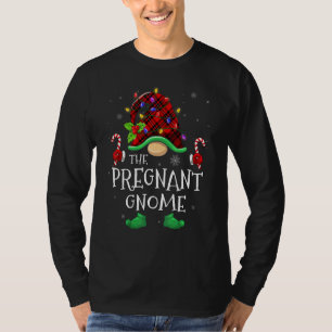 Camiseta O Gnome Grávido Plaid de Búfalo Correspondente Fam
