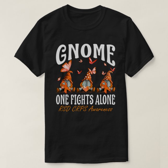 Camiseta O Gnome One combate sozinho a consciência RSD CRPS (Frente do Design)