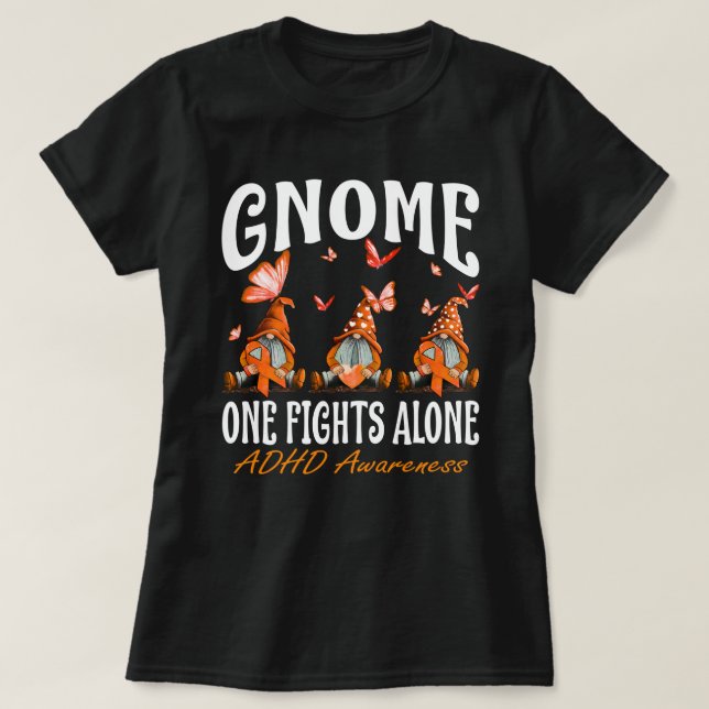 Camiseta O Gnome One luta sozinho contra a consciência do A (Frente do Design)