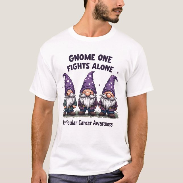 Camiseta O Gnome One luta sozinho contra a consciência do C (Frente)