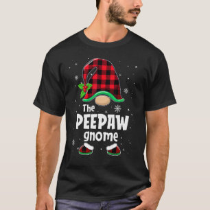 Camiseta O Gnome Peepaw Xadrez de Búfalo Natal Correspondên
