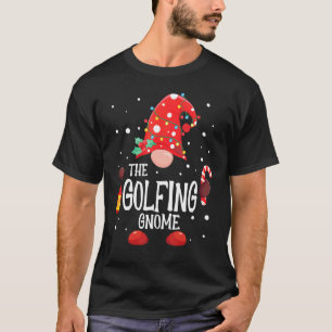 Camiseta O Gnomo de Natal da Família do Golfing Gnomo