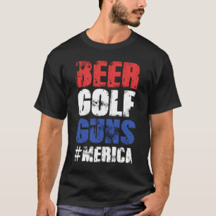 Camiseta O golfe da cerveja atira no #Merica - 4o de julho