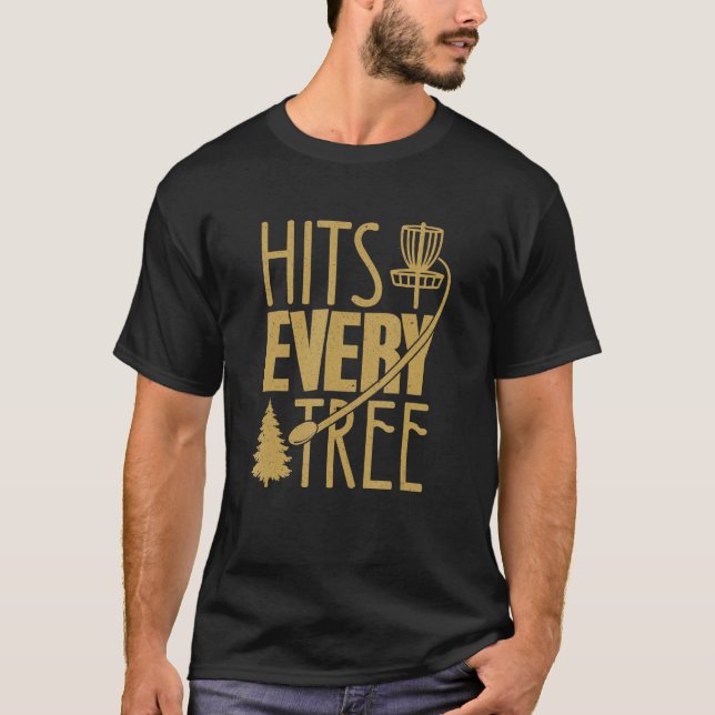 Camiseta O Golfer De Disco Atinge Cada Disco Voador De Fris (Frente)