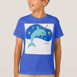 Camiseta O Golfinho Unicórnio (Animal Marinho Fantástico)