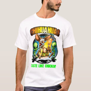 Camiseta O gosto das chihuahuas gosta da galinha (escura)