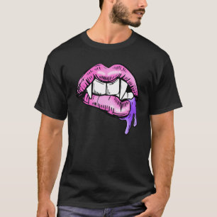 Camiseta O Gótico Colorido de Pastel no Dia Valentim morde