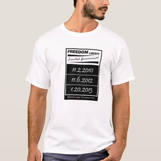 Camiseta O governo limitado da liberdade da liberdade (Frente)