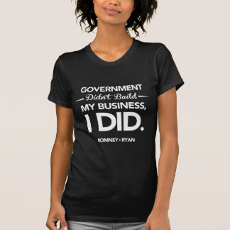 Camiseta O governo não construiu meu negócio, mim fez.