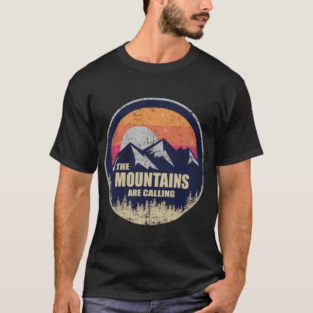 Camiseta O gráfico das montanhas está chamando (Frente)