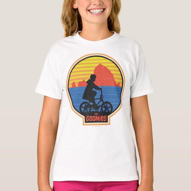 Camiseta O Gráfico de Bike do Retro Mikey Riding (Frente)