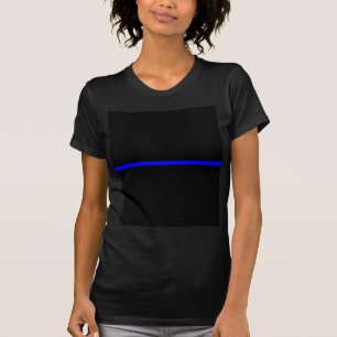 Camiseta O Gráfico Simbólico de Linha Azul Fino