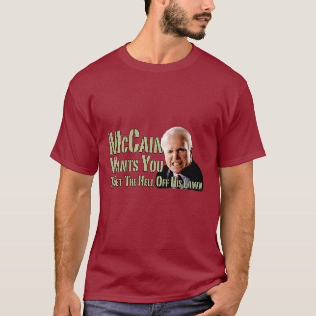 Camiseta O gramado de John McCain (Frente)