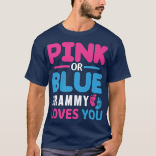 Camiseta O Grammy rosa ou azul ama você, amor, sexo feminin
