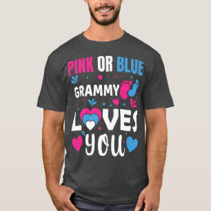 Camiseta O Grammy rosa ou azul ama você, amor, sexo feminin