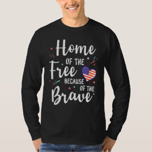 Camiseta O Grande Coração Americano Dos Gratuitos Por Causa
