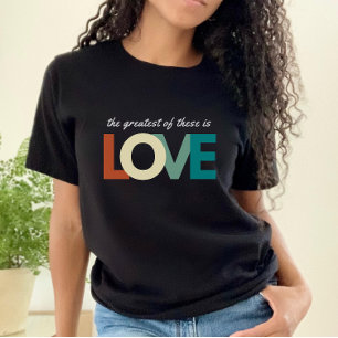 Camiseta O Grande Destes é Bíblia de Amor Verso Cristão