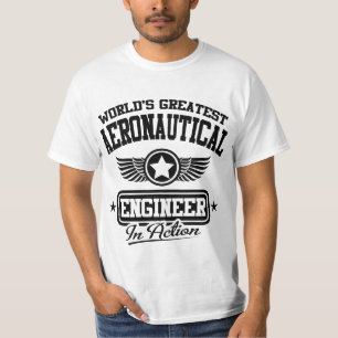 Camiseta O grande engenheiro aeronáutico do mundo na ação