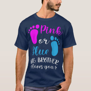 Camiseta O Grande Irmão Cor-De-Rosa Ou Azul Te Ama, Irmão G