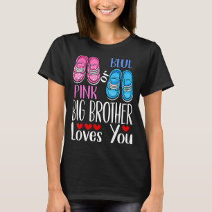 Camiseta O Grande Irmão Cor-De-Rosa Ou Azul Te Ama O Gênero