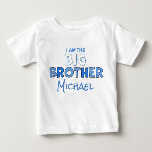 Camiseta O Grande Irmão Cute Boy Personalizado Azul
